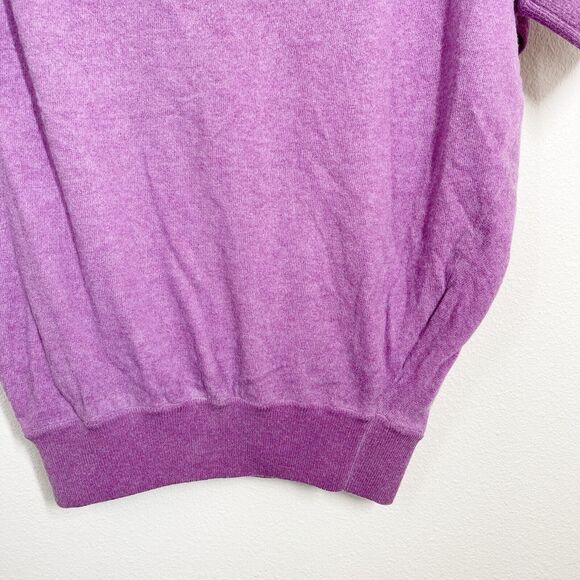 Anthropologie Moth Dolman Slouch Mock Neck Sweater Size XS Mauve Pink Alpaca - Picture 9 of 13